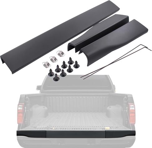 MOTOKU Set of 3 Flexible Step Tailgate Molding Trim Cap for Ford F-250 F-350 F-450 F-450 Super Duty 2008-2018 in Saudi Arabia