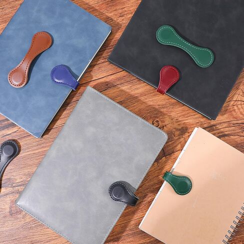 12Pcs Magnetic Leather Bookmark, Colorful Vintage Leather Magnet Bookmarks Page Markers, PU Bookmarks Clip Book Accessories for Book Lovers Reading Men Women Teachers in Saudi Arabia