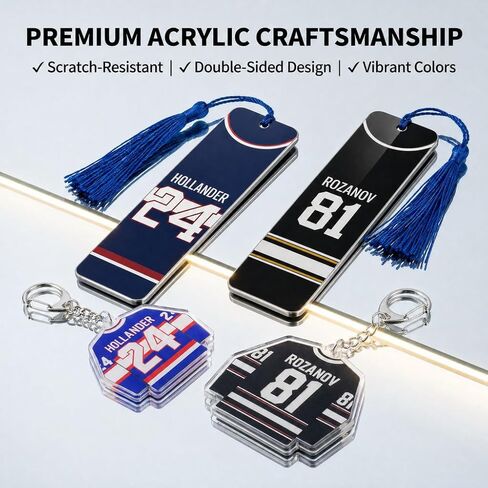 6 Pcs Hockey Romance Rivals Merch Set, 81 & 24 Jersey Number Metal Bookmarks Keychains and Enamel Pins Bundle, Bookish Reader Gifts Accessories for Women BookTok Fans in Saudi Arabia