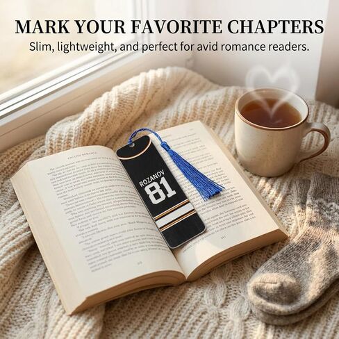 6 Pcs Hockey Romance Rivals Merch Set, 81 & 24 Jersey Number Metal Bookmarks Keychains and Enamel Pins Bundle, Bookish Reader Gifts Accessories for Women BookTok Fans in Saudi Arabia