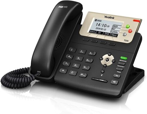 Yealink T23G IP Phone, 3 Lines. 2.8-Inch Graphical Display. Dual-port 10/100 Ethernet, 802.3af PoE, Power Adapter Not Included (SIP-T23G) in Kuwait