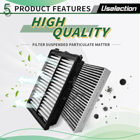 Cabin & Engine Air Filter W/Activated Carbon Kit for Tucson (2022–2025), Santa Fe (2021–2025), Sonata (2020–2025), K5 (2021–2025), Sportage (2023–2025), # 28113-L1000 97133-L1000 CF12820 CA12816 in Saudi Arabia