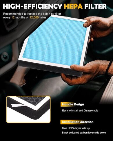 Engine Air Filter & Cabin Air Filter Combo Pack Compatible with 2022 2023 2024 Grand Cherokee 2021 2022 2023 Grand Cherokee L V6 3.6L Replace# CF12935 68376815AA A3176 in Saudi Arabia