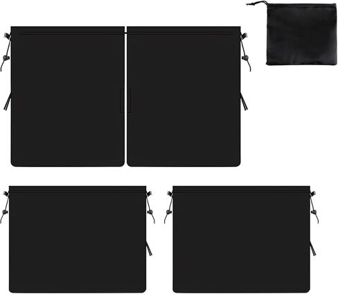 4PCS Car Privacy Curtain, Removable Auto Rear Seat & Side Window Sunshade Divider Curtain with Storage Bag, Backseat Partition Curtains Window Covers for Camping Nap Sleeping in Saudi Arabia