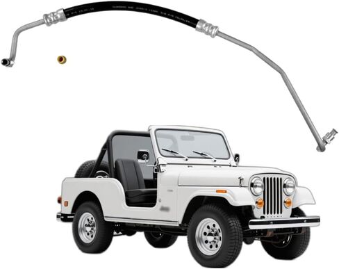 Power Steering Pressure Line Hose Assembly for Jeep CJ5 1976 1977 1978 1979 for Jeep CJ7 1976 1977 1978 1979 Replacement 5355530, 5357188 1 Pcs in Saudi Arabia