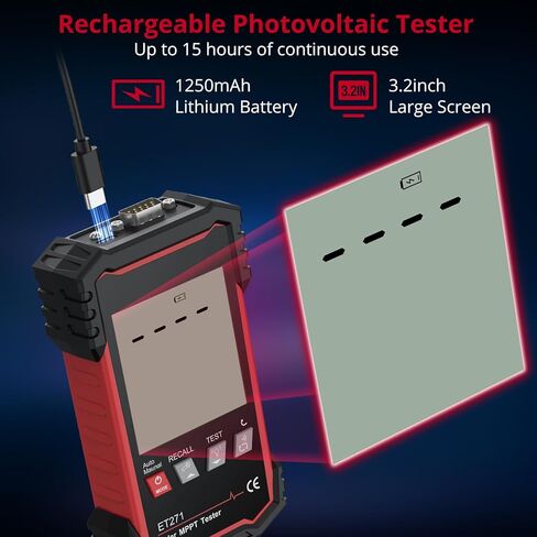 XUNTOP 2000W Solar Panel Tester with Overcurrent Overvoltage Reverse Polarity Protect 90V 40A Photovoltaic Multimeter for Pmax Vmp Amp Voc Lsc MPPT Meter with Auto Data Hold for Solar PV Testing in Saudi Arabia