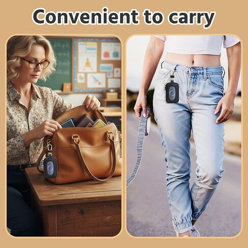 Classroom Doorbell Holder, Leather Carrying Bag for Universal Classroom Doorbell Button, Class Bell Keychain Case Gift for Teachers in Kuwait