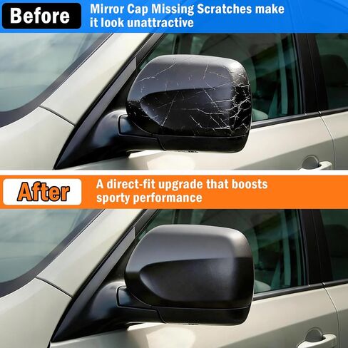 Yumzeco 1PC Compatible with Subaru Mirror Cover Forester 2009 2010 2011 2012 2013, Driver Side Subaru Forester Mirror Cap W/O Light Clip-on Replacement Replace for 91054SC041NN - Left Black in Saudi Arabia