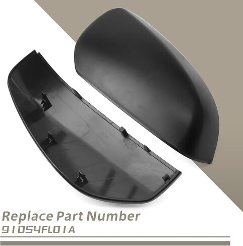 91054FL01A Passenger Side Mirror Cover Compatible with Subaru Impreza 2017 2018 2019 2020 2021 2022 2023, Right Mirror Cap Housing w/o Turn Light Clip-On Black Replacement Parts in Kuwait