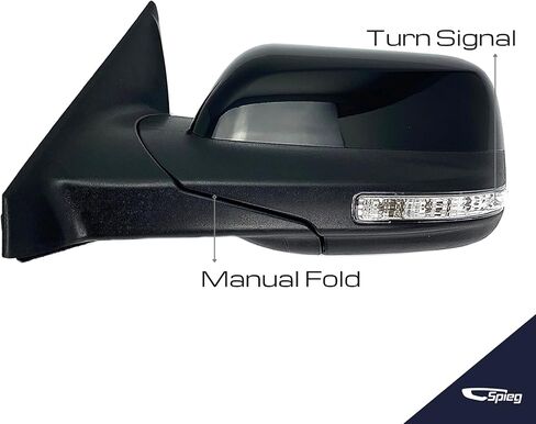 Spieg Driver Side Mirror for 2016-2019 Ford Explorer Power Heated Manual Fold Turn Signal Puddle Lamp Spotter Glass Black 7 Pins Left FO1320554 in Kuwait