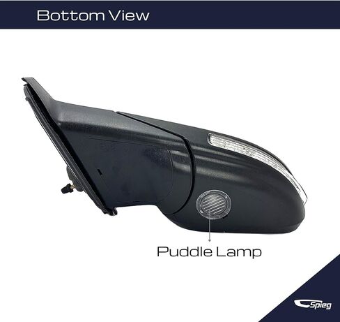 Spieg Driver Side Mirror for 2016-2019 Ford Explorer Power Heated Manual Fold Turn Signal Puddle Lamp Spotter Glass Black 7 Pins Left FO1320554 in Kuwait