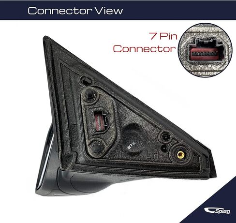 Spieg Driver Side Mirror for 2016-2019 Ford Explorer Power Heated Manual Fold Turn Signal Puddle Lamp Spotter Glass Black 7 Pins Left FO1320554 in Kuwait