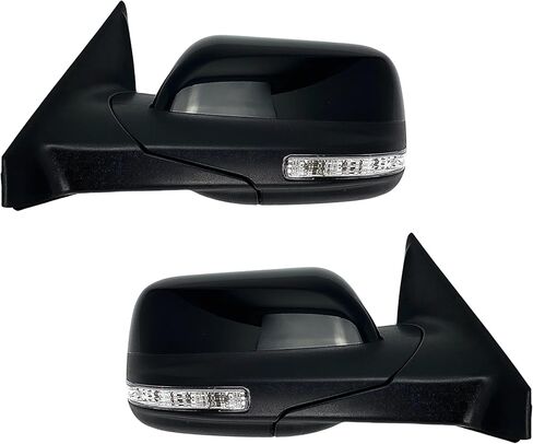 Spieg Driver Side Mirror for 2016-2019 Ford Explorer Power Heated Manual Fold Turn Signal Puddle Lamp Spotter Glass Black 7 Pins Left FO1320554 in Kuwait