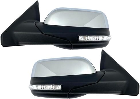 Spieg Driver Side Mirror for 2016-2019 Ford Explorer Power Heated Manual Fold Turn Signal Puddle Lamp Spotter Glass Black 7 Pins Left FO1320554 in Kuwait