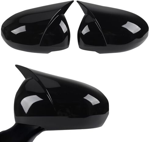 BOYUER Horn Bright Black Side Door Mirror Covers Rearview Caps For Toyota 2010-2015 Prius【Without turn signal】 in Saudi Arabia