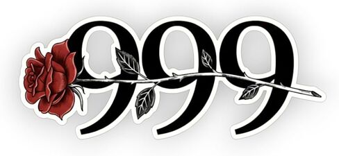 999 Rose Tattoo Bumper Sticker 5 inch, Rose Design Sticker, Waterproof Vinyl Decal Car Laptop Wall Window Bumper in Saudi Arabia