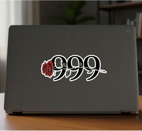999 Rose Tattoo Bumper Sticker 5 inch, Rose Design Sticker, Waterproof Vinyl Decal Car Laptop Wall Window Bumper in Saudi Arabia