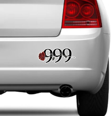 999 Rose Tattoo Bumper Sticker 5 inch, Rose Design Sticker, Waterproof Vinyl Decal Car Laptop Wall Window Bumper in Saudi Arabia