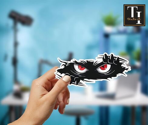 Thats It! Peeking Monster Angry Eyes Stickers | Removable Decal Car Bumper | Indoor Outdoor Window Sticker | Vinyl Decal for Laptop, iPad | Waterproof & Long Lasting | TI – 364 in Saudi Arabia