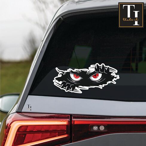 Thats It! Peeking Monster Angry Eyes Stickers | Removable Decal Car Bumper | Indoor Outdoor Window Sticker | Vinyl Decal for Laptop, iPad | Waterproof & Long Lasting | TI – 364 in Saudi Arabia