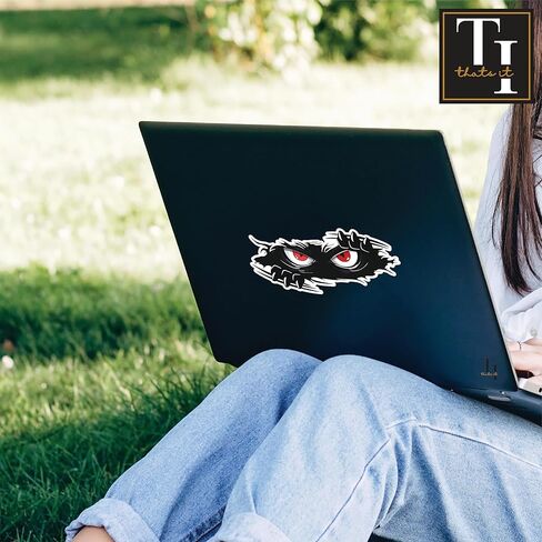 Thats It! Peeking Monster Angry Eyes Stickers | Removable Decal Car Bumper | Indoor Outdoor Window Sticker | Vinyl Decal for Laptop, iPad | Waterproof & Long Lasting | TI – 364 in Saudi Arabia
