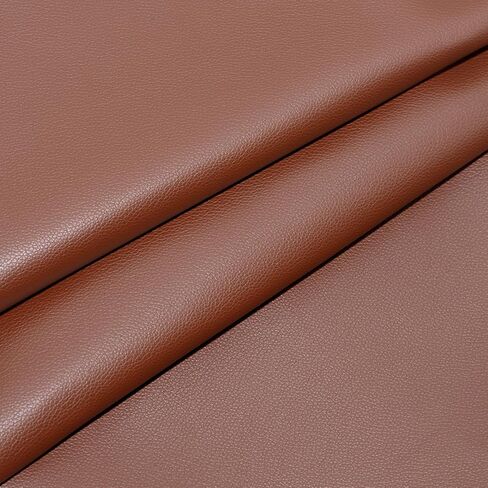 Lychee Faux Leather Roll 41cmx137cm(16"x54") Soft Pebbled Synthetic Leatherette for Handbags Wallets Earrings DIY Sewing Decor (Dark Brown) in Saudi Arabia