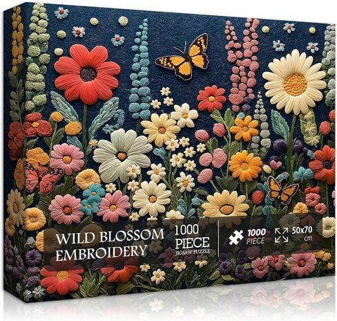 Flower Puzzles for Adults 1000 Pieces, Beautiful Rose Butterfly Puzzle, Diamond Jewel Puzzles for Adults 1000 Pieces, Unique Floral Art Crystal Jigsaw Puzzles in Saudi Arabia