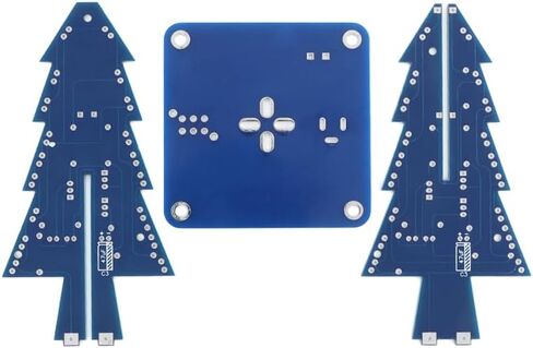 HU-006 Colorful Christmas Tree DIY Kit 3D Christmas Tree Electronic Kit DIY LED RGB LED Flashing Christmas Tree DIY Kits Electronic Module for Adults Solder Practice Kit With Shell in Saudi Arabia