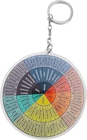 Colorful Therapy Feelings Wheel, Mental Health Emotions Chart, Social Work Assessment Tool, Car Keychain Key Holder in Saudi Arabia