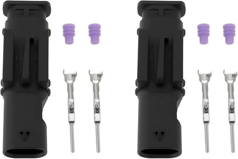 2 Sets 2 Pin Connector Repair Kit 07P973702 A2720700187 Compatible with BMW 4F0973702#B206 in Kuwait