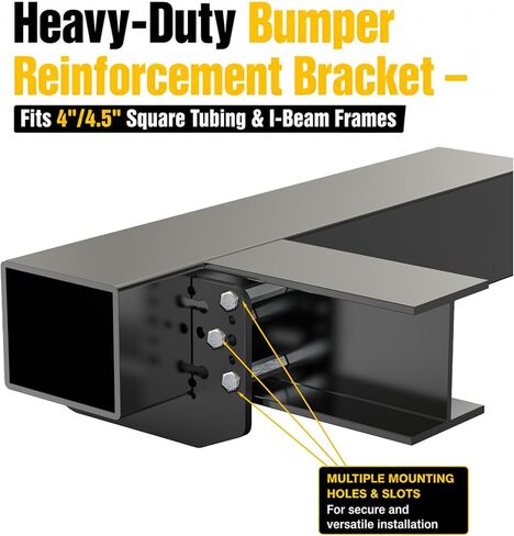 Heavy Duty RV Bumper Support Brackets (Pair) for 4"–4.5" Square & I-Beam Bumpers – 400 lb Anti-Sag Stabilizer, No-Weld DIY Install, Universal Fit for RV, Trailer, Pickup & SUV in Kuwait