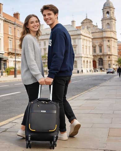Lekebaby - Briefcases for Men - Softside Suitcase with Detachable Wheels in Saudi Arabia