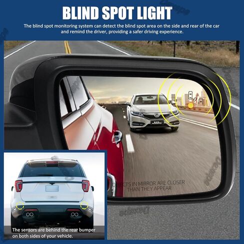 Passenger Side Mirror Assembly Compatible with Ford Explorer 2011-2019 Rearview Mirror with Power Heated Adjustable, Turn Signal, Puddle Lamp, Blind Spot Monitor Replace FO1321617 (9 Pin Right) in Kuwait