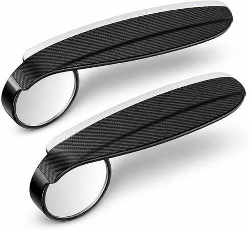 Blind Spot Mirrors for Car, 2 Pack 360° Adjustable Convex Side Mirror with Rain Guard Visor, Stick on Rear View Mirror Auxiliary Mirror for Cars, SUVs, Trucks, Parking and Lane Changing Assist in Saudi Arabia