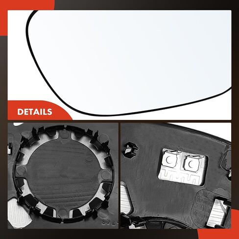 A-Premium Left Driver Side Power Heated Mirror Glass with Backing Plate - Compatible with BMW X3 2011 2012 2013 2014 2015 - without Auto Dimming, built to 3/31/2014, Only fit 2 Pin in Kuwait