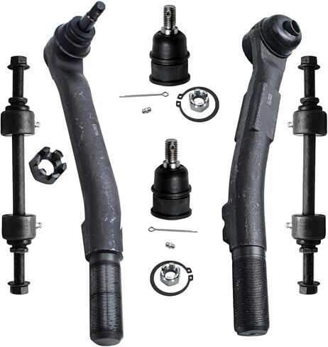Detroit Axle - 4WD Front 6pc Suspension Kit for Ford F-250 F-350 F-450 F-550 Super Duty, Outer Tie Rod Ends Track Bar Ball Joints Sway Bar Links Replacement in Kuwait