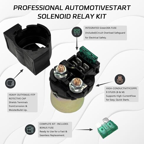 Starter Solenoid Relay for Kawasaki Bayou 220 KLF220 1988-2002 Bayou 250 KLF250 2003-2010 KLX650 VN800 Vulcan 800 1996-2005 Honda VT750C Shadow Suzuki GSXR750 ATV Starter Relays Replacement in Saudi Arabia