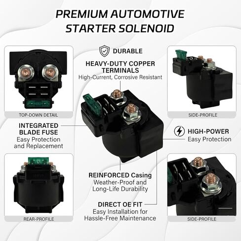 Starter Solenoid Relay for Kawasaki Bayou 220 KLF220 1988-2002 Bayou 250 KLF250 2003-2010 KLX650 VN800 Vulcan 800 1996-2005 Honda VT750C Shadow Suzuki GSXR750 ATV Starter Relays Replacement in Saudi Arabia