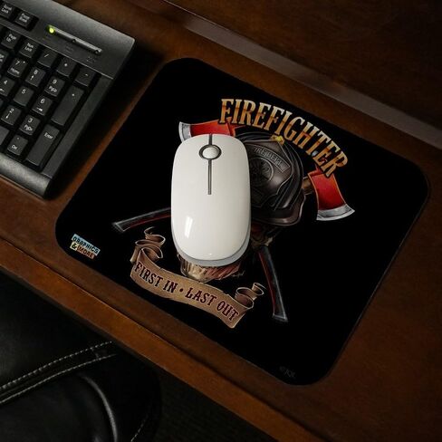 Firefighter Skull First in Last Out Fireman Low Profile Thin Mouse Pad Mousepad in Kuwait