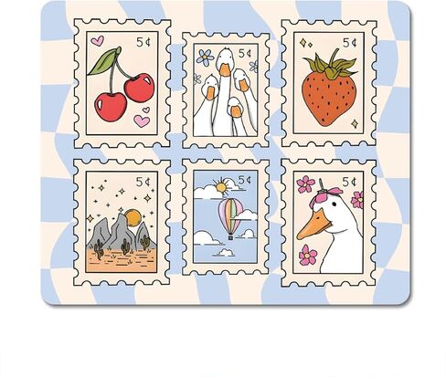Cute Silly Goose Mouse Pad, Cute Desk Goose Computer Laptop Accessories, Funny Office Supplies Mouse Pad for Desk for Women Girls, Gifts for Women Girls, 9.4x7.8 Inch in Saudi Arabia