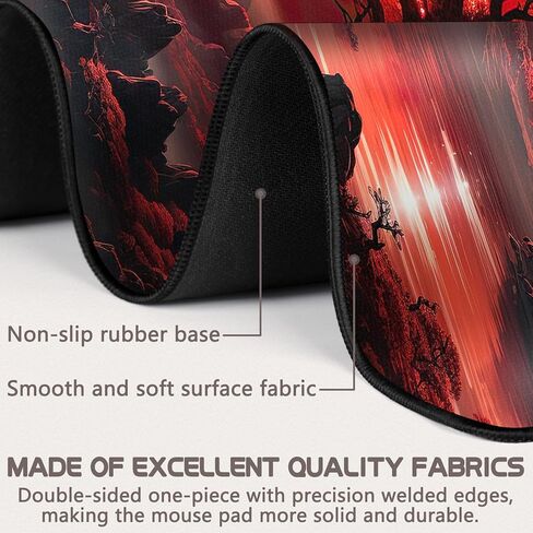 Gaming Mouse Pad - (31.5"×11.8") Large Mouse Pads for Desk - Desk Mat for Keyboard and Mouse with Non-Slip Base, Desks Pad Matfor Game/Office & Home (Cherry Blossoms Full Moon-13) in Saudi Arabia