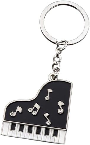 Novelty Music Note Piano Keychain Teacher Gifts Musical Keyring for Purse Car Keys Accessories Charms in Saudi Arabia