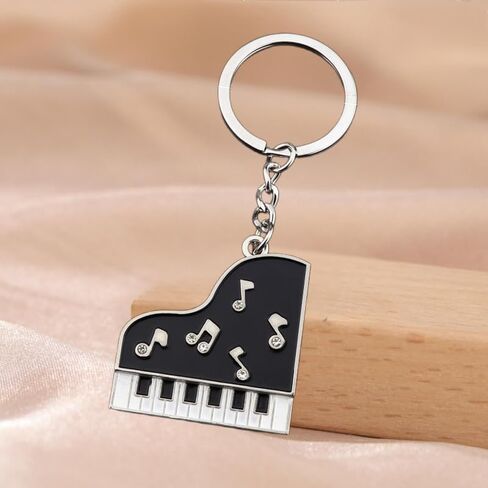 Novelty Music Note Piano Keychain Teacher Gifts Musical Keyring for Purse Car Keys Accessories Charms in Saudi Arabia