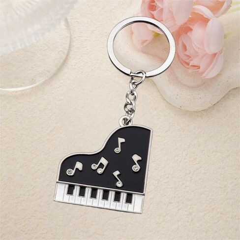Novelty Music Note Piano Keychain Teacher Gifts Musical Keyring for Purse Car Keys Accessories Charms in Saudi Arabia
