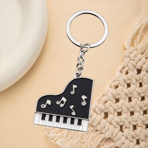 Novelty Music Note Piano Keychain Teacher Gifts Musical Keyring for Purse Car Keys Accessories Charms in Saudi Arabia