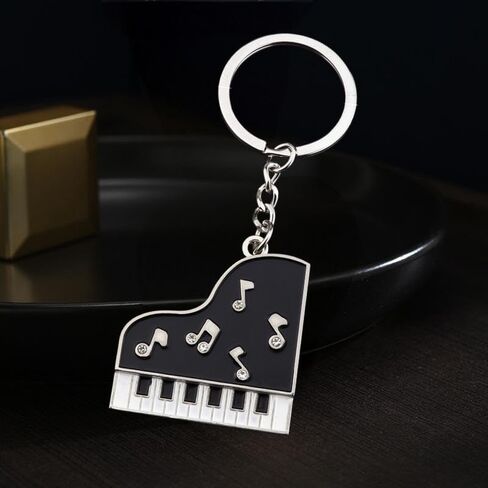 Novelty Music Note Piano Keychain Teacher Gifts Musical Keyring for Purse Car Keys Accessories Charms in Saudi Arabia