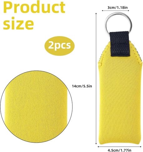4pcs Floating Foam Keychain, 4 Colors Lightweight Neoprene Waterproof Floatable Keychain Boat Key Chains Floating for Surfboard Boat Outdoor Water Sports (Red, Yellow, Orange, Purple) in Kuwait