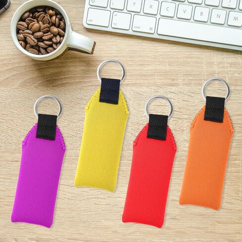 4pcs Floating Foam Keychain, 4 Colors Lightweight Neoprene Waterproof Floatable Keychain Boat Key Chains Floating for Surfboard Boat Outdoor Water Sports (Red, Yellow, Orange, Purple) in Kuwait