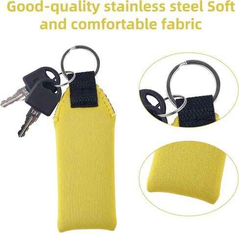 4pcs Floating Foam Keychain, 4 Colors Lightweight Neoprene Waterproof Floatable Keychain Boat Key Chains Floating for Surfboard Boat Outdoor Water Sports (Red, Yellow, Orange, Purple) in Kuwait