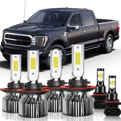 Upgraded Light Bulbs Kit Compatible For Ford F250 F350 F450 Super Duty 2005-2022, 6500K White Plug-and-Play Super Bright Lights Bulbs - 6 Pack in Saudi Arabia